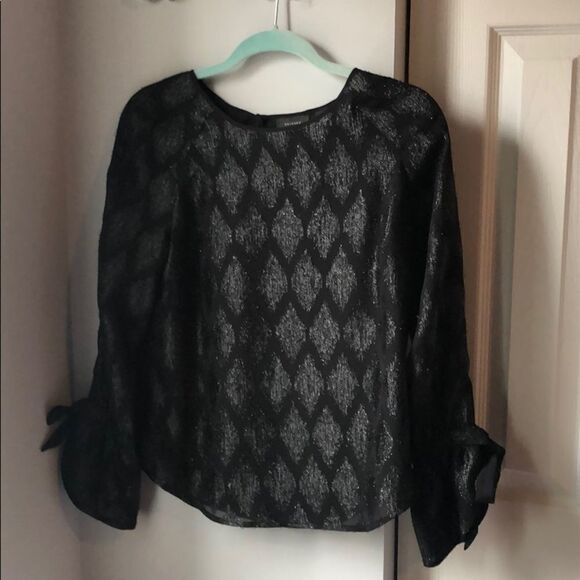 Halogen Sparkle Diamond Bell Sleeve Top - XS - Picture 1 of 7